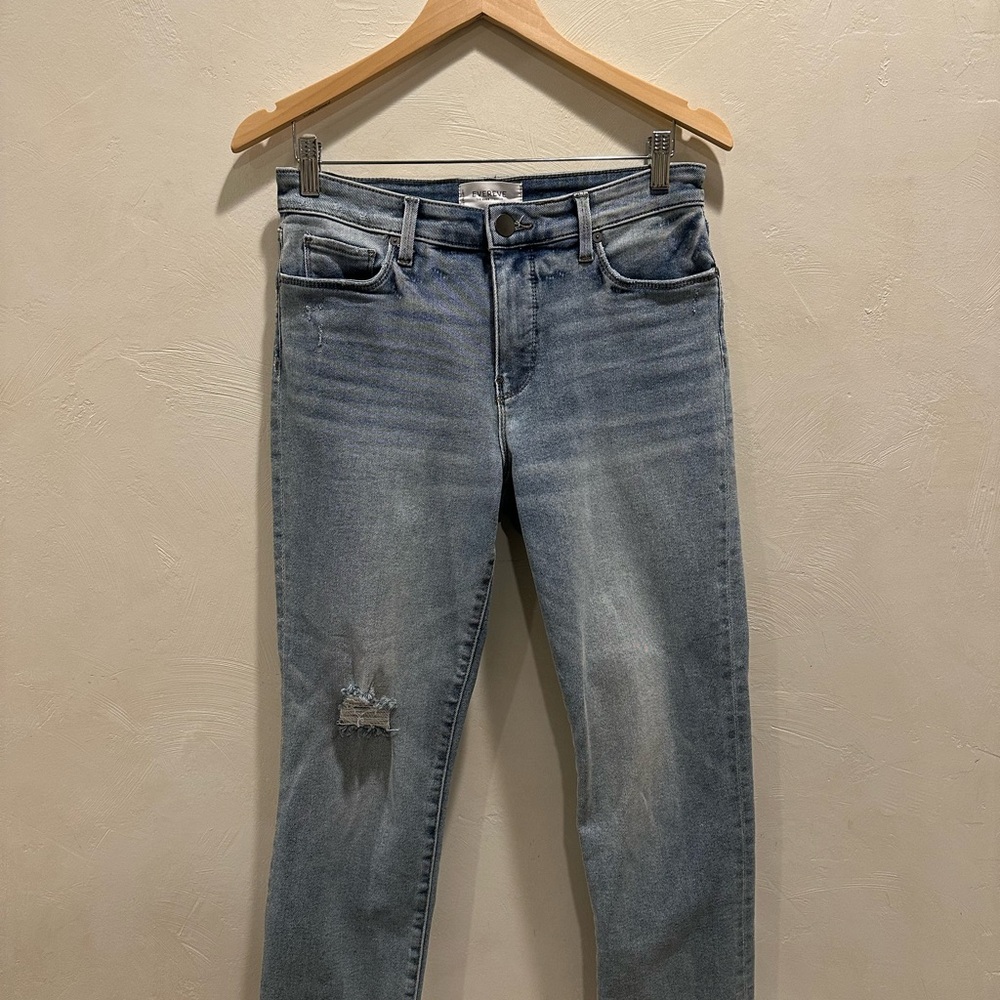 Classic Blue Distressed Women's Jeans